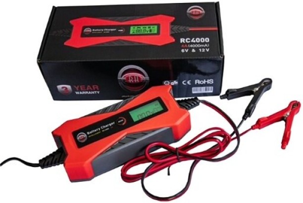 Autostyle Reference Audio 4AMP 6V/12V Intelligent Battery Charger RC4000 Adaptive Charging 0.4 A E-car Charger