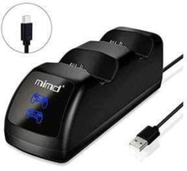 Digital World Mimd PS4 Controller Charging Stand for PS4/PS4 Slim/PS4 Pro Dash Gaming Charger with Detachable Cable