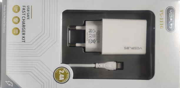 YESPLUS YS-1116 Quick Charge 2.4 A Mobile Charger with Detachable Cable