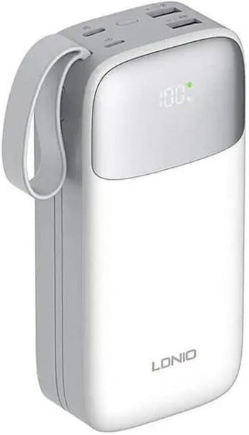 LDNIO A6140C 50000W Adaptive Charging 5 A Multiport Mobile Charger with Detachable Cable