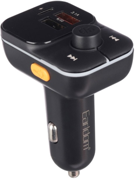 Earldom Bluetooth FM Modulator Car Kit Quick Charge 3.1 A Multiport Mobile Charger