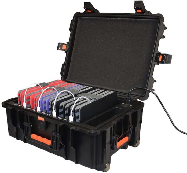 Port Charging Suitcase 12 Bay Supercharge Multiport Tablet Charger