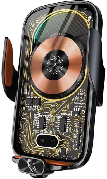 M7 Wireless Fast Charging Smart Phone Holder Dashboard Air Outlet Mount 2 A Mobile Charger with Detachable Cable