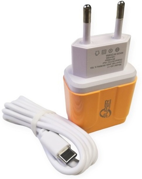 TREQA Dual USB Port Charger With Micro USB Cable Supercharge 3.1 A Multiport Mobile Charger with Detachable Cable