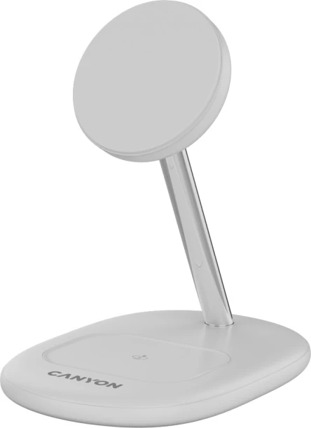 Canyon Wireless Charging Stand WCS-205 15W Qi2 2in1 w/o adapter compatible with Apple 3 A Mobile Charger with Detachable Cable