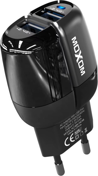 Moxom HYPL993 2.4 A Multiport Mobile Charger with Detachable Cable