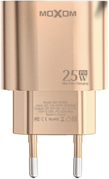 Moxom TFO992 PD 2.4 A Mobile Charger with Detachable Cable