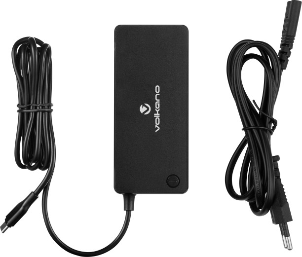 Volkano Brio Plus Series 65W USB-C Laptop with Extra USB Port 3 A Mobile Charger with Detachable Cable