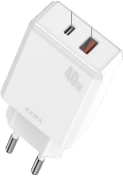 Ezra 2Pcs of USB TYPE-C Fast Charging for Mobile phones Adaptive Charging 5 A Multiport Mobile Charger with Detachable Cable