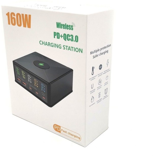 Ashcomonline Usb Ports Multi Ports Charger 1.5 A Multiport Mobile Charger with Detachable Cable