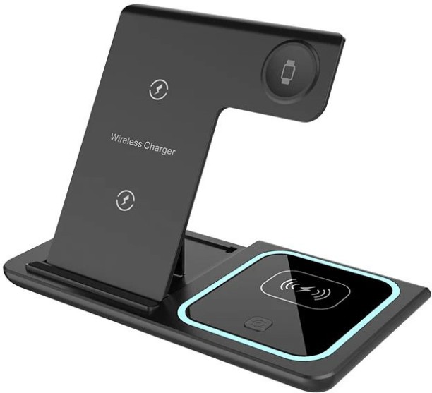 reich Reich 3 in 1 Multifunctional Wireless Charger, watch, pods, Android Adaptive Charging 1 A Mobile Charger with Detachable Cable