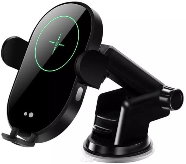 HD Cabling 15 Watt Fast Wireless Car Charger | Air Vent or Windshield Mounting Dash 2 A Mobile Charger with Detachable Cable