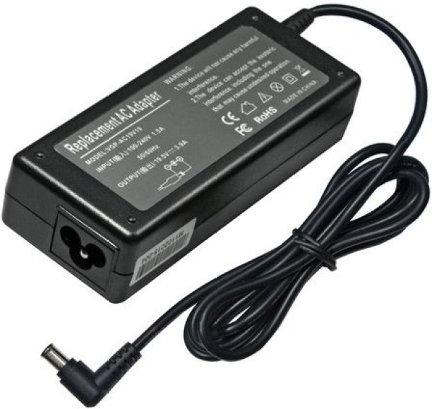UNITED United - 75W Laptop Ac Adapter 19V 3.9A 6.5*4.4mm Center Pin Adaptive Charging 4 A Battery Charger with Detachable Cable