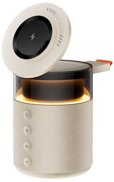 BezosMax 3 in 1 Wireless Charging Station, Magnetic Wireless Charger for 16 15 14 13 12 Pro Max Watch, Bluetooth Speakers with Night Light 15 A Mobile Charger with Detachable Cable