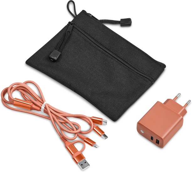 Serendipio Copeland Tech Set Supercharge Multiport Mobile Charger with Detachable Cable