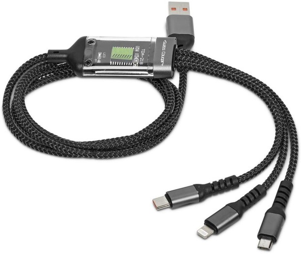 Swiss Cougar 489-B Supercharge 3 A Multiport Mobile Charger with Detachable Cable