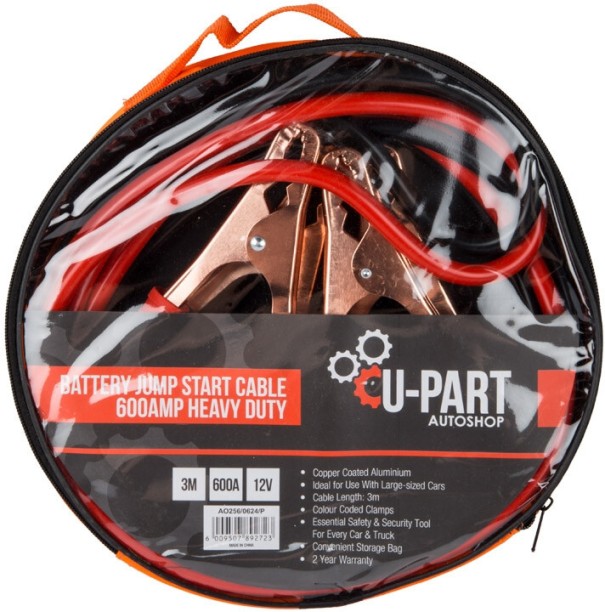 U-Part Jumper Cable Light Duty 200Amp Battery Jumper Cable