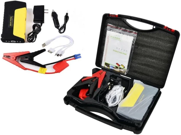 Ashcomonline Multi-function Jump Starter Emergency Start 2 ft Battery Jumper Kit Polyester For Car
