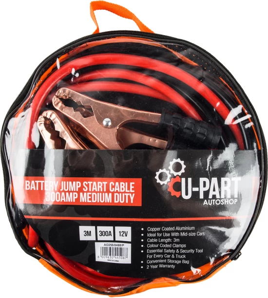 U-Part Jumper Cable Medium Duty 300Amp Battery Jumper Cable