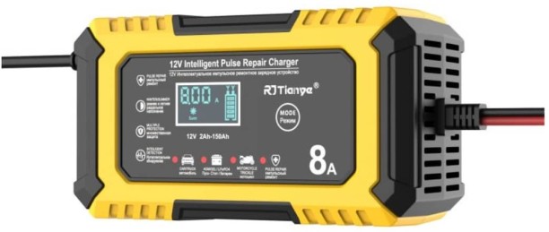 RJTianye 12V Intelligent Pulse Repair Battery Charger Battery Jumper Starter