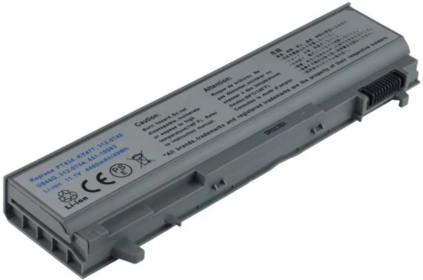 Generic 11.1V 5200mAh/58Wh 6-Cell Battery for Latitude E6400 E6410 E6500 Precision M2400 M4400 (P/N: 312-0748 312-0754 312-0917 451-10583 KY477 PT434 U844G) Lithium  Battery