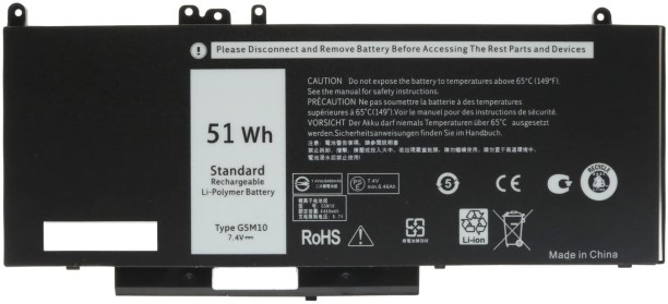 Generic Battery for Latitude,E5450,E5550,E5470,(G5M10,R9XM9,F5WW5) 7.4V,51Wh Lithium Polymer  Battery