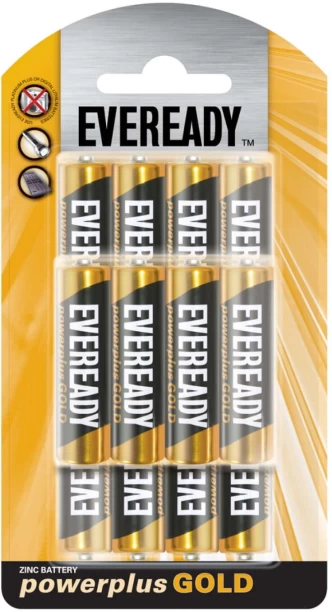 Eveready Power Plus Gold AA Carbon Zinc  Battery