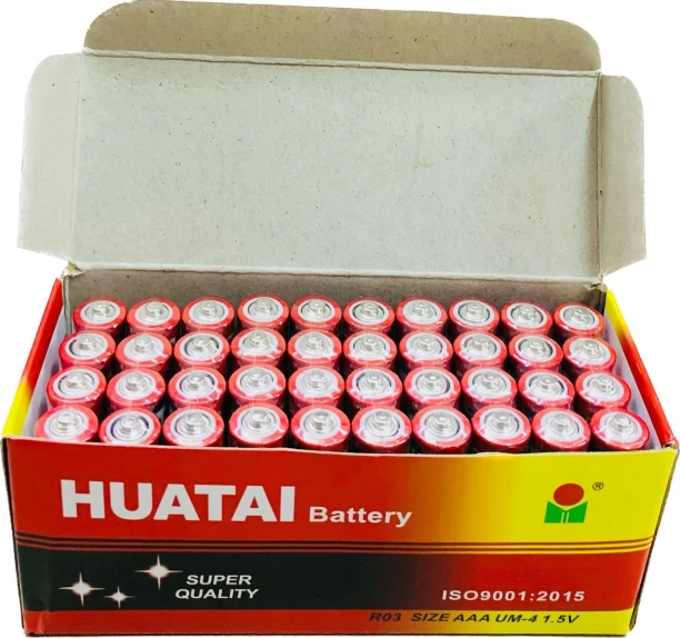 Huatai Single Use Batteries AAA Batteries - 40 Piece Bulk Pack Alkaline  Battery