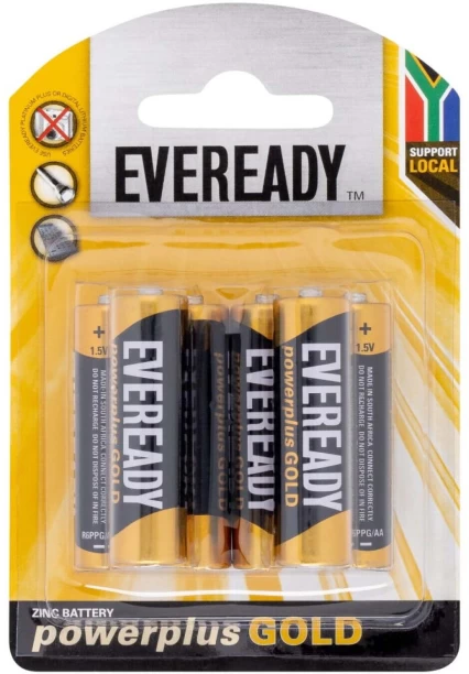 Eveready Power Plus Gold AA Zinc Chloride  Battery