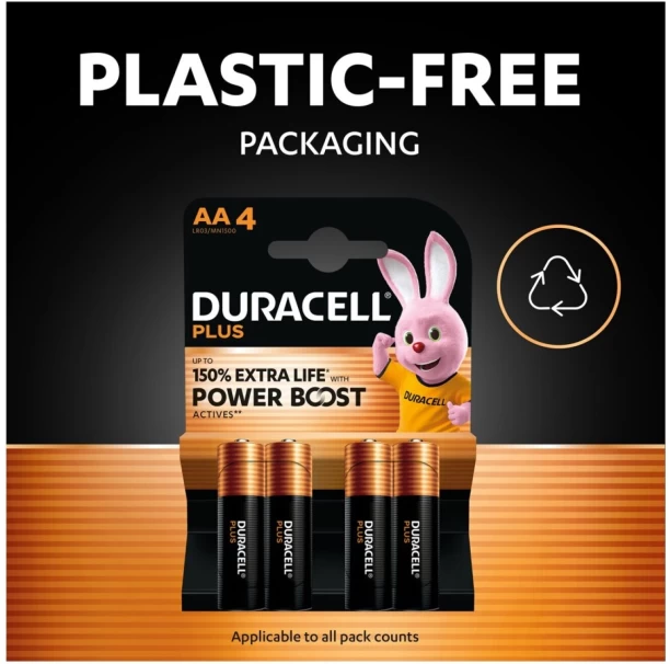 Duracell Plus AA Power Boost 8 pack Alkaline  Battery