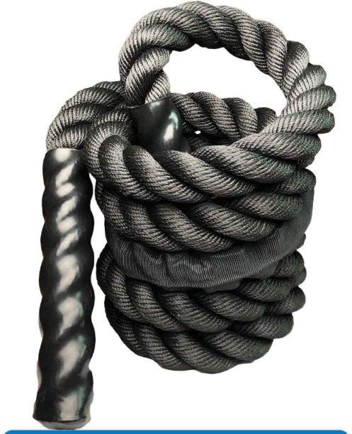HOME GYM Heavy Jump Ropes For Fitness, Weighted Adult Skipping Rope, Battle Rope - Black Battle Rope