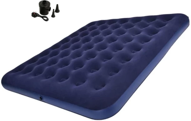YLD Inflatable Mattress Flocked Air Bed 203 cm Queen High Density (HD) Foam Mattress