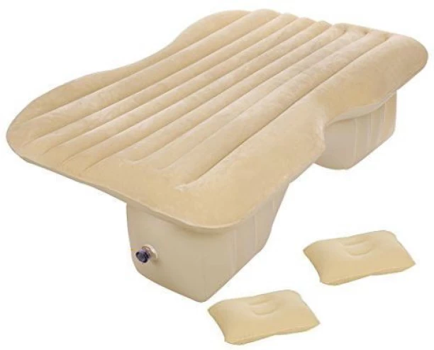 Heavy Duty Car Travel Inflatable Mattress - Beige Inflatable Mattress 135 cm Single Memory Foam Mattress