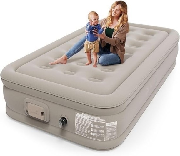 Generic Air Mattress with Built-in Pump 2 cm Single Fiber Mattress