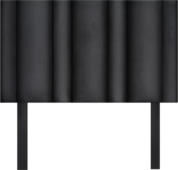 COMPLETE LIVING FURNITURE Mia Black Velvet Headboard Queen Bed