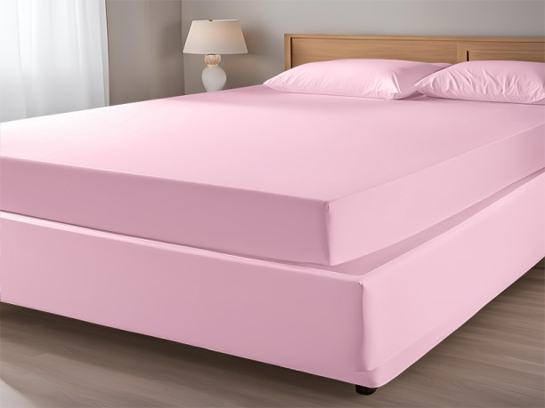 Simply Sleep Micro Fibre 90 GSM - Base Wrap 90 TC Polyester Three Quarter XL Solid Fitted (Elastic) Bedsheet Adults