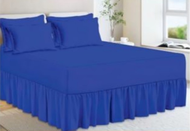 Generic 5 pcs sheet 200 TC Fleece Double Floral Fitted (Elastic) Bedsheet Adults