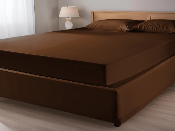 Simply Sleep Micro Fibre 90 GSM - Base Wrap 90 TC Polyester Single Solid Fitted (Elastic) Bedsheet Adults