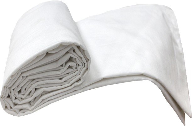 Rey's fine linen Hotel Collection - Optical White - Flat Sheet 200 TC Cotton Double Solid Flat Bedsheet Adults