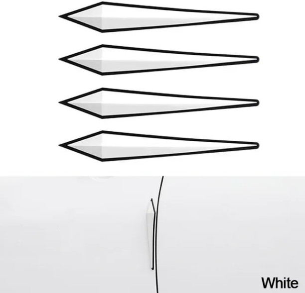 GTAL (4x white)Car Anti Scratch Rubber Strip Rearview Protector Sticker Door Anti Collision Safety Parking Bike Mobile Holder