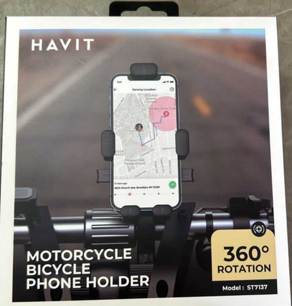 Havit HVPHD-ST7137-BK || Motorcycle Bicycle Phone Holder Bike Mobile Holder