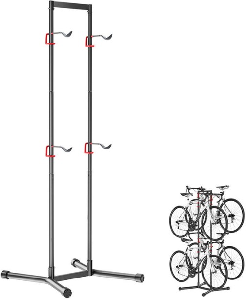 MUST Bike Rack Bicycle Parking Cycle Storage Stand Ajustable Vertical Garage Bike Storage Stand