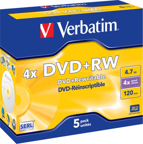Verbatim DVD+RW 4.7 GB Blank Media