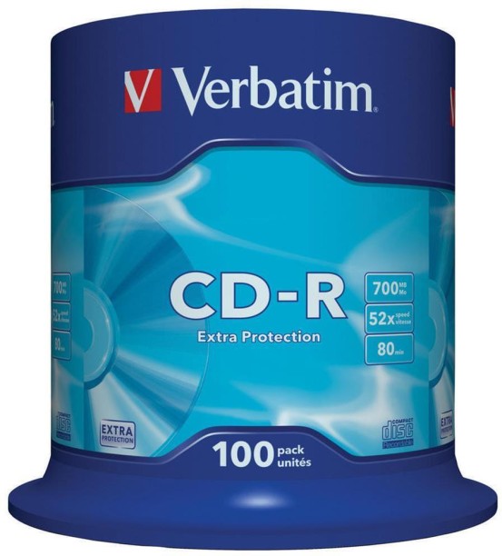 Verbatim 700MB 52x CD-R Extra Protection 100-pack CD-R 700 MB Blank Media