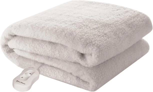 Pure Pleasure (91 cm x 205 cm) Single | Extra Length Sherpa Fleece | Fitted W/ Skirt (Winter) (Electric Blanket)