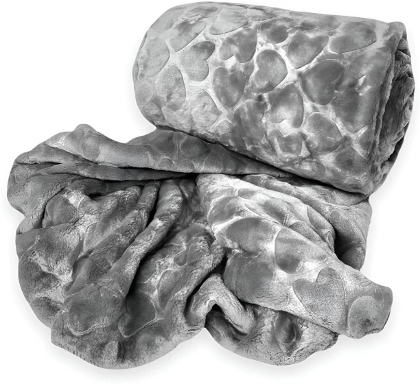 SMTE (200 cm x 150 cm) - Acesa Premium Quality Fleece Blanket 210x150cm For Winter - Light Grey (Fleece Blanket)