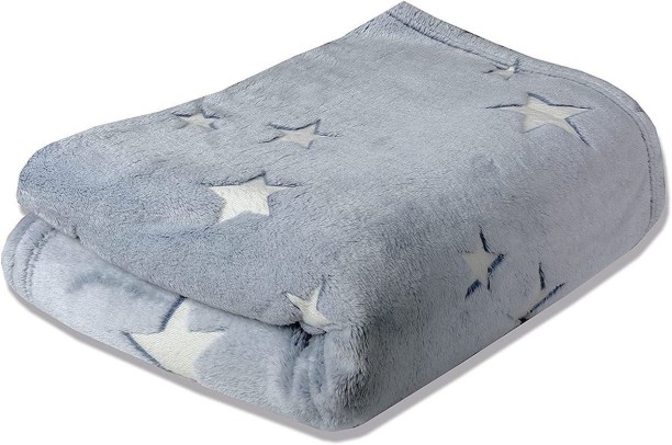 SMTE (180 cm x 200 cm) Glow in the Dark Blanket - Grey (Fleece Blanket)