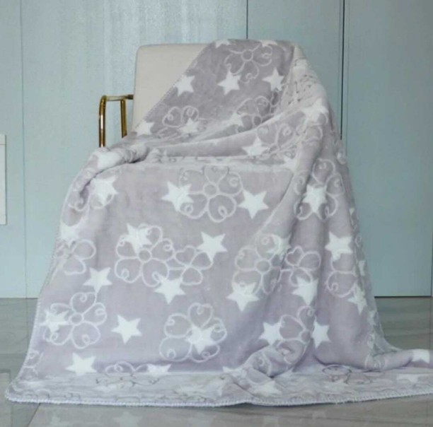 R AND E (110 cm x 140 cm) Mink Baby Blanket Grey (Mink Blanket)