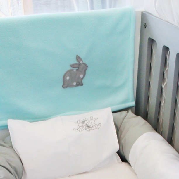 Minx (150 cm x 114 cm) Baby Designer Bunny Range - Soft Baby Blanket (Fleece Blanket)