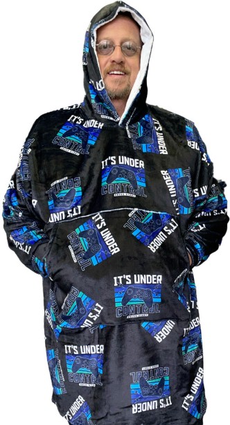 Drirobe (80 cm x 104 cm) Oversized Fleece blanket Hoodie (Wearable Blanket)